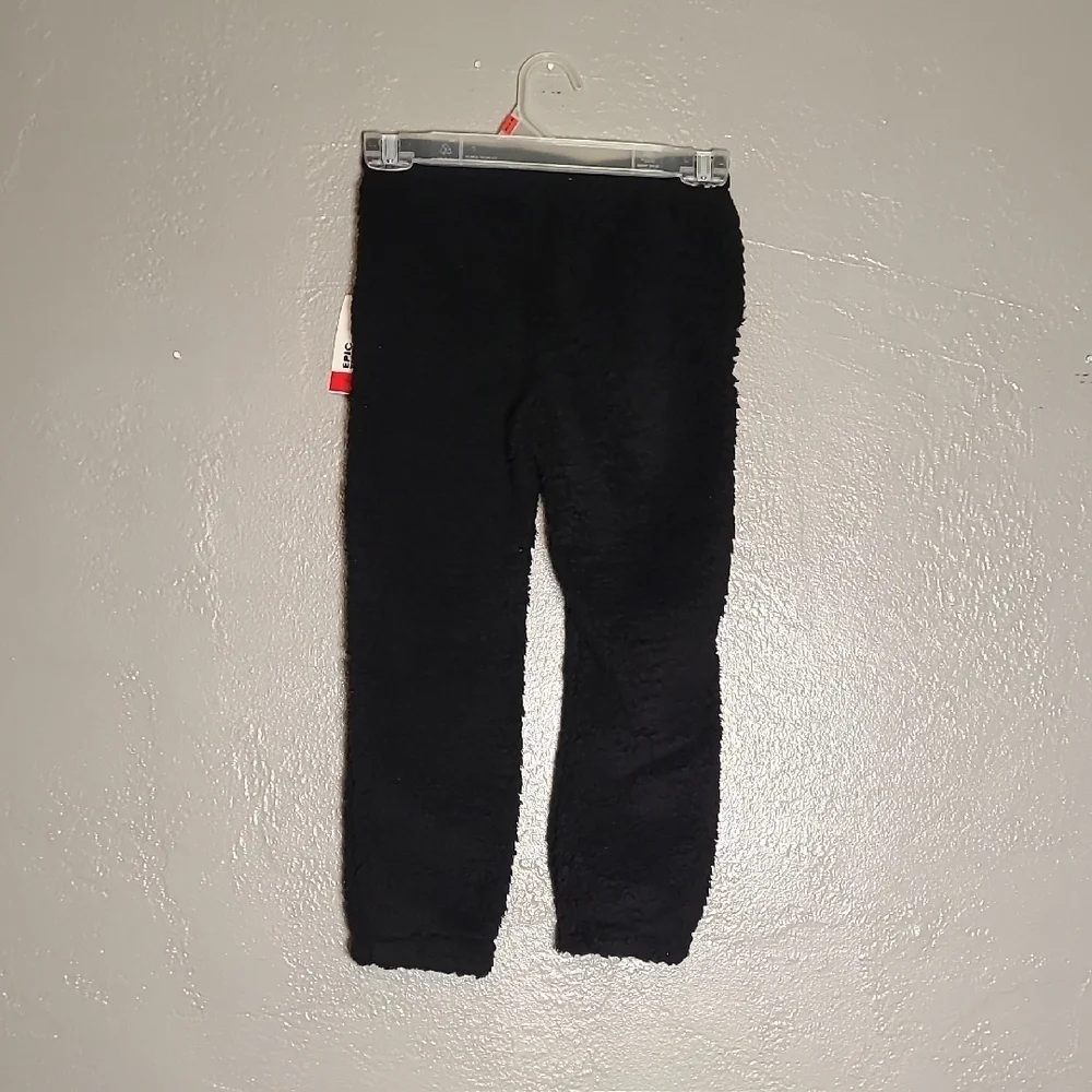 Epic Threads Cozy Black Kids Bottoms Size 7 NWT Pockets Fleece